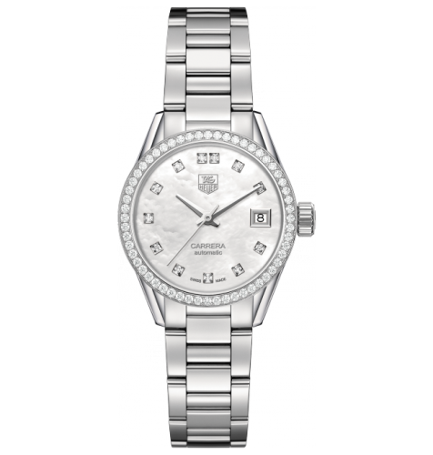 TAG Heuer Carrera Calibre 9 28 Stainless Steel / Diamond / MOP - Diamond / Bracelet